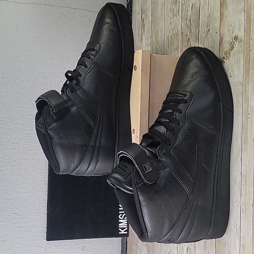 FILA Men's Vulc 13‎ Mid Plus Sneaker Black/Black Size 12 Style # 1CM00347-001